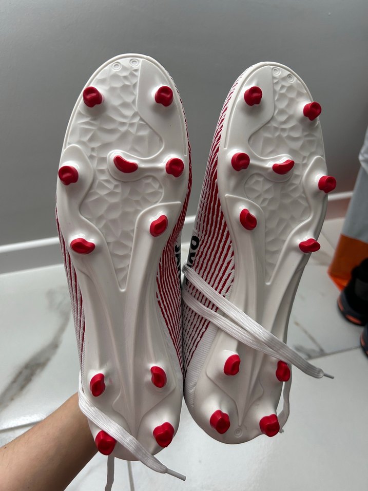 Erkek Beyaz Sokak Stili Futbol Ayakkabısı krampon - Görsel 3