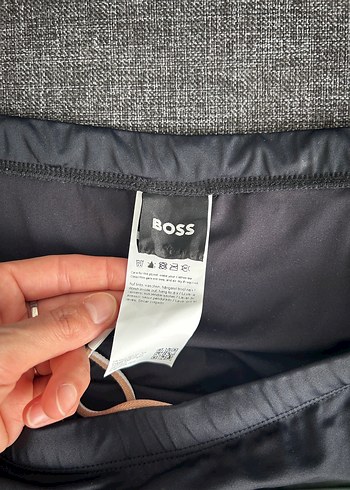 BOSS Erkek Gri ve Siyah Fitted Mayo - Görsel 2