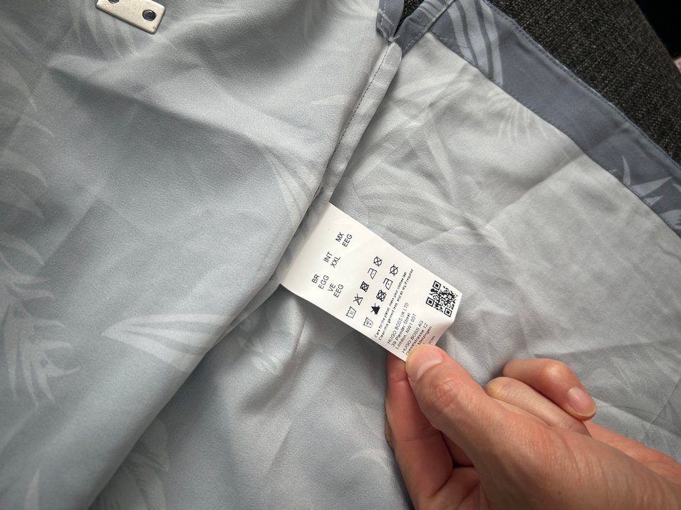 Gri Çiçek Desenli V Yakalı Erkek Gömlek - Görsel 3