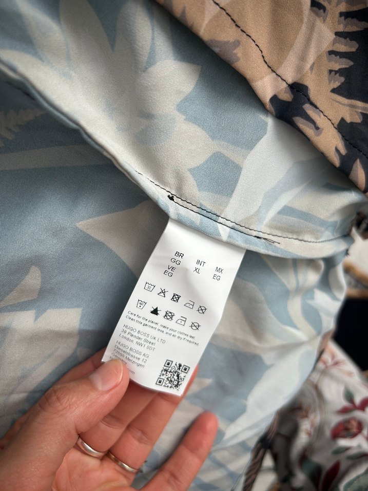 Düğmeli Desenli Kahverengi Erkek Gömlek - Görsel 3