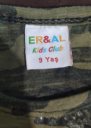 Kız Çocuk Kamuflaj Kısa Kollu Tişört, hediyelidir  - Görsel 2