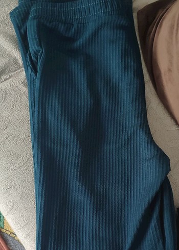 Kadın fitilli içi hafif pamuklu pantolon - Görsel 7