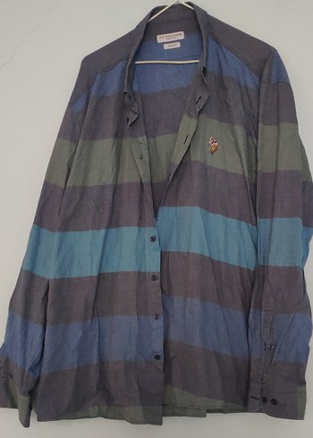 U.S. Polo Assn. Gri Slim Fit Erkek Gömlek - Görsel 5