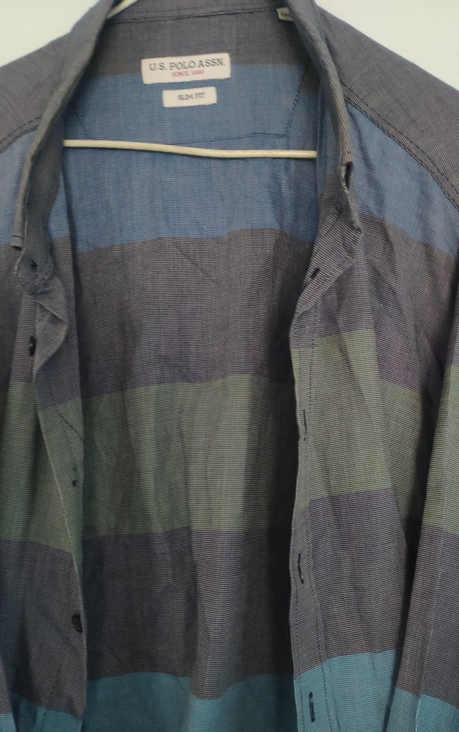 U.S. Polo Assn. Gri Slim Fit Erkek Gömlek - Görsel 2