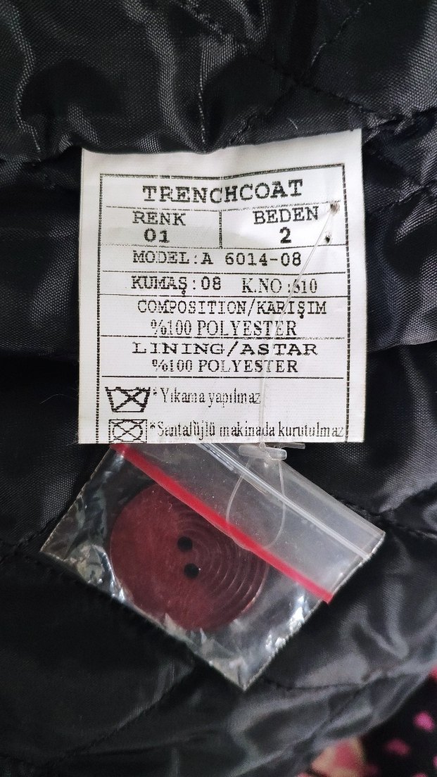 Düğmeli Siyah Midi Trench Coat - Görsel 4