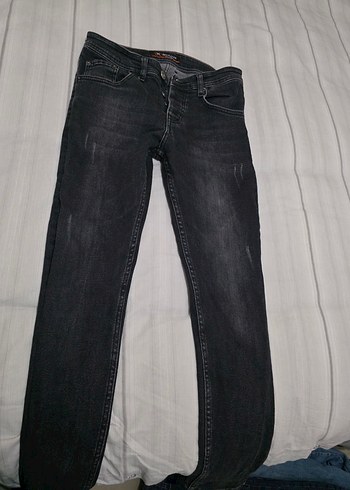 Gri erkek Kot Pantolon Kemerli Regular Fit - Görsel 4