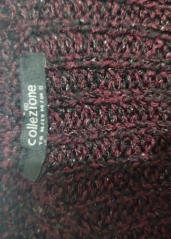 Bordo Örgü Kadın Uzun Kollu Kazak - Görsel 2