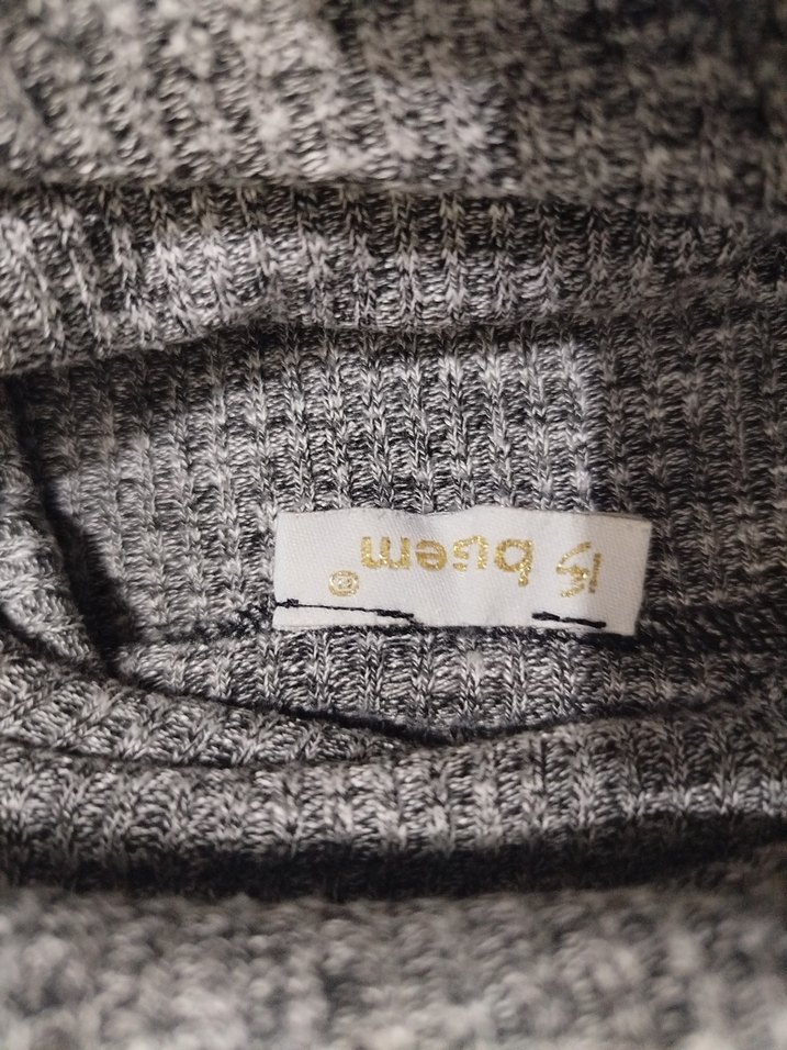 Gri Balıkçı Yaka Kadın Triko - Görsel 2