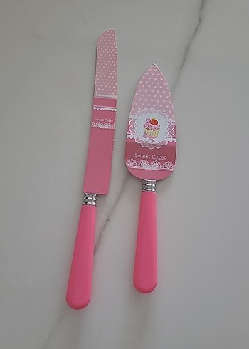 English Home Pastel Pembe Pasta Servis Bıçağı Seti