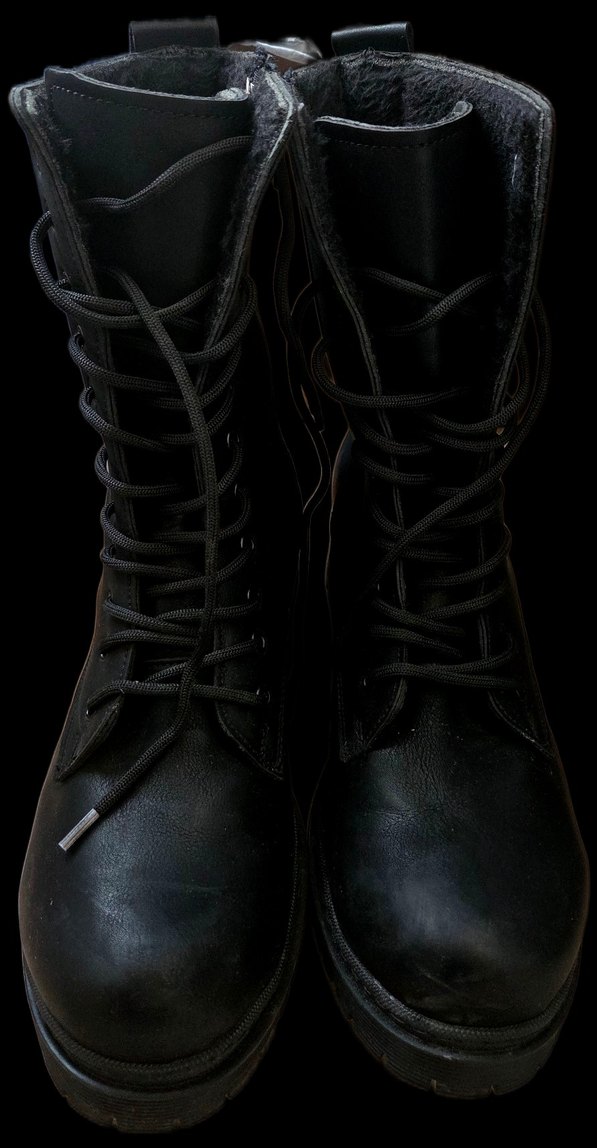 Siyah Suni Deri Kadın Bot - Görsel 2