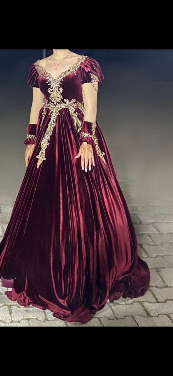 Bordo  Uzun Kollu Kadın Bindallı/kınalık - Görsel 2