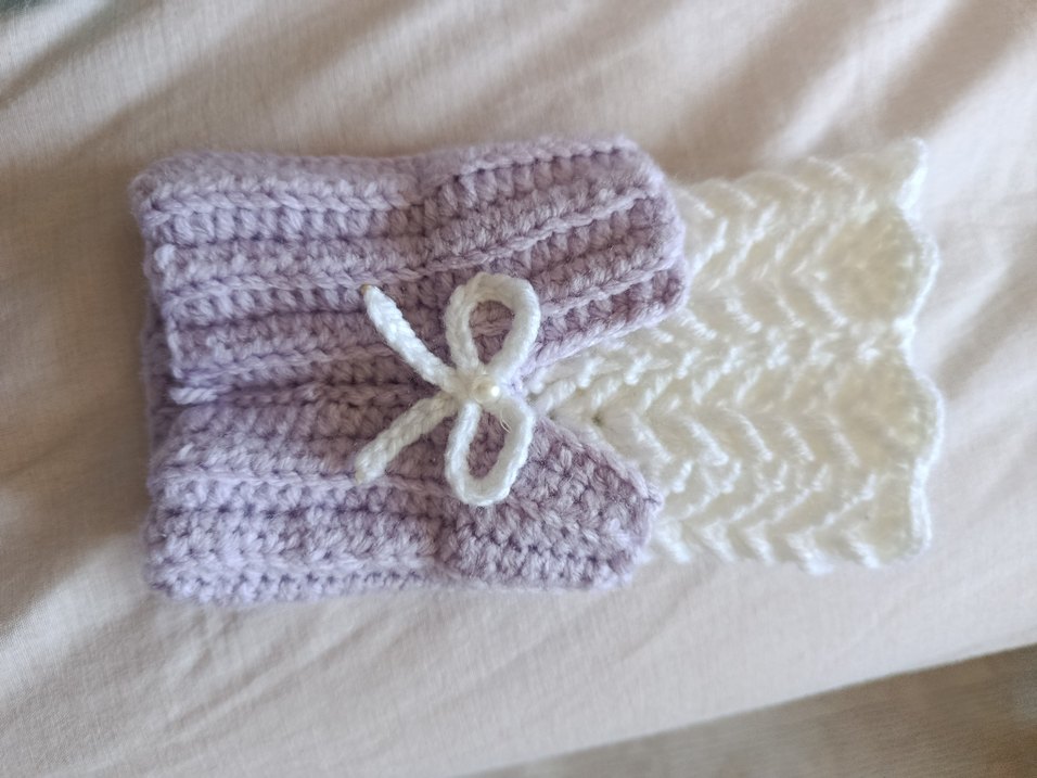 Bohem Stil Örgü Parmaksız Kadın Eldiveni - Görsel 3