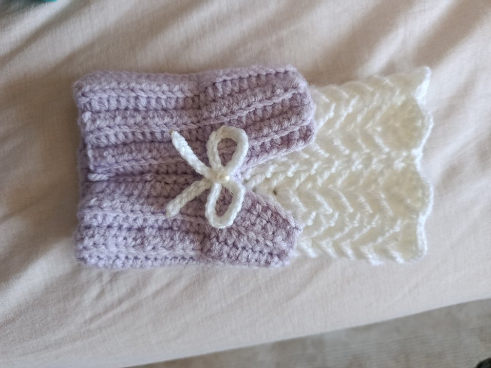 Bohem Stil Örgü Parmaksız Kadın Eldiveni - Görsel 2