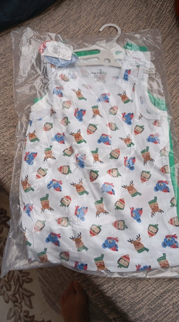 Bebek için 3'lü Desenli ve Düz Atlet - Görsel 2