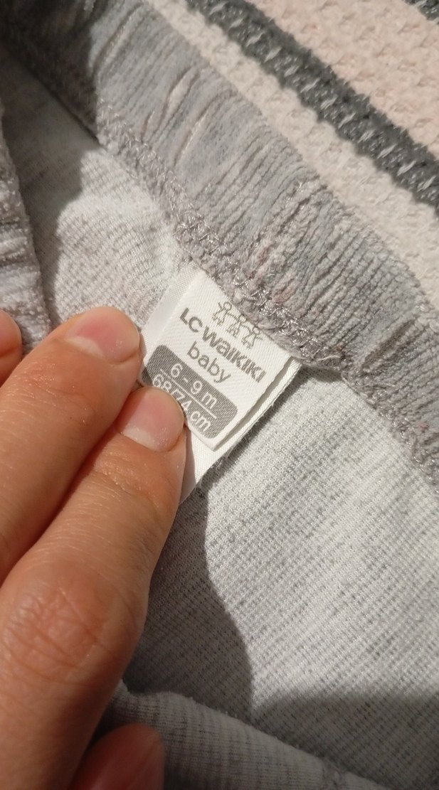 Gri Peluş Detaylı Kız Tayt - Görsel 2