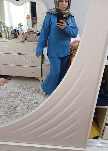 Mavi Örme Kadın Rahat Takım - Görsel 2