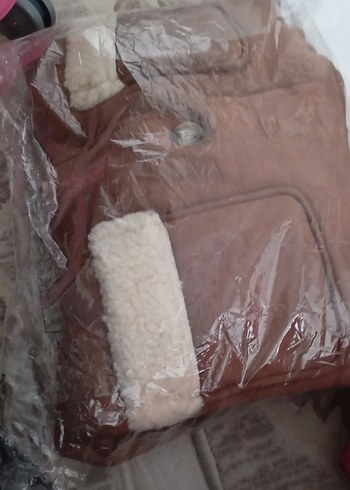 Kürklü Süet Kadın Ceket Kapüşonlu - Görsel 3