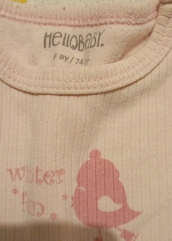 Pembe Askısız Bebek Body Düğmeli - Görsel 3