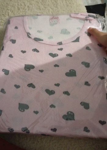 Pembe Uzun Kollu Kadın Pijama Takımı - Görsel 2