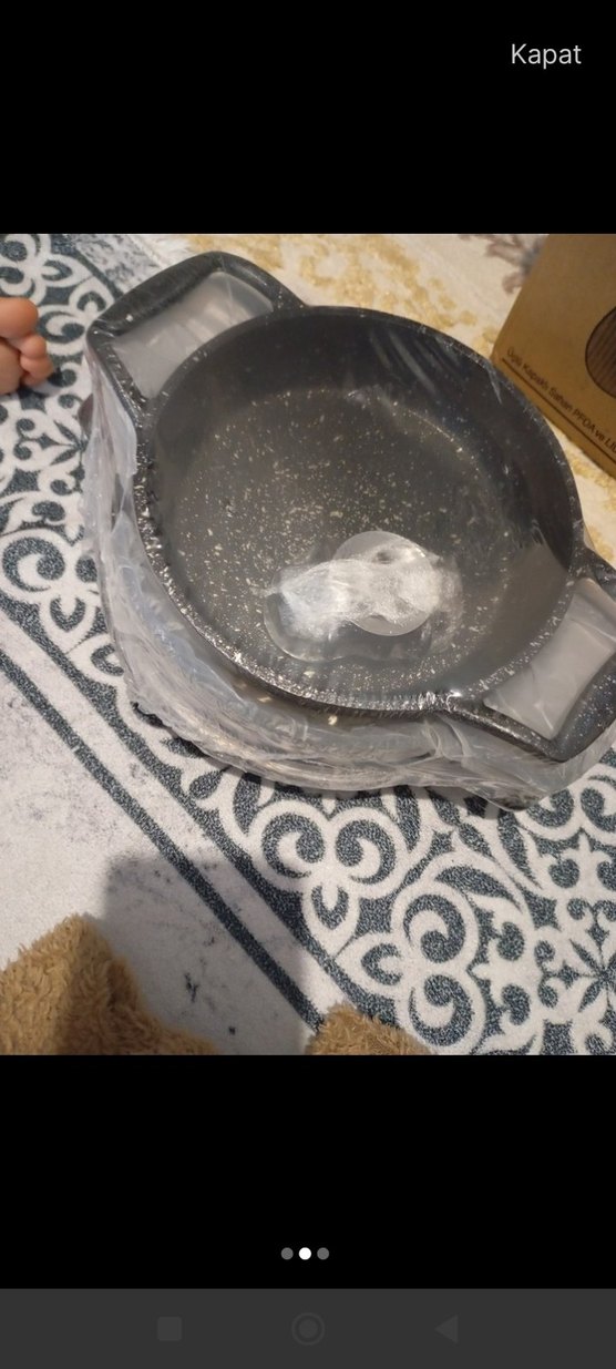 Siyah Granit Görünümlü 3'lü Tava Seti - Görsel 2