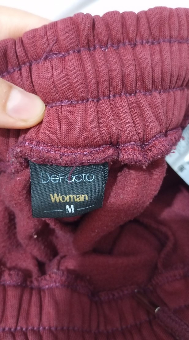 Bordo Rahat Kesim Midi Kadın Eşofman - Görsel 4