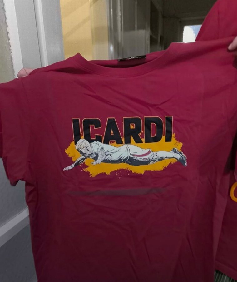 ICARDI Baskılı Kırmızı Erkek Tişört - Görsel 3