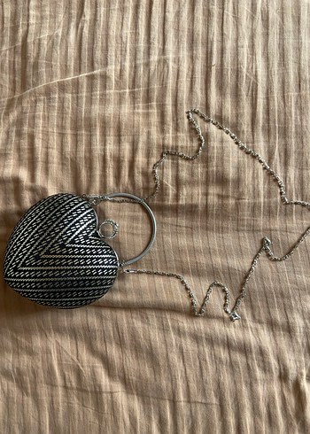  Beden Gri Nakışlı Metal Tokalı tel kırma Vintage Clutch Çanta