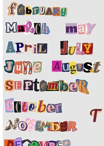 Karışık Harflerden Oluşan 4'lü sticker seti - Görsel 4