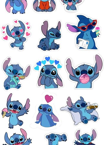 Labubu, stich, sonny Angel figürlü cıkartmalar - Görsel 5