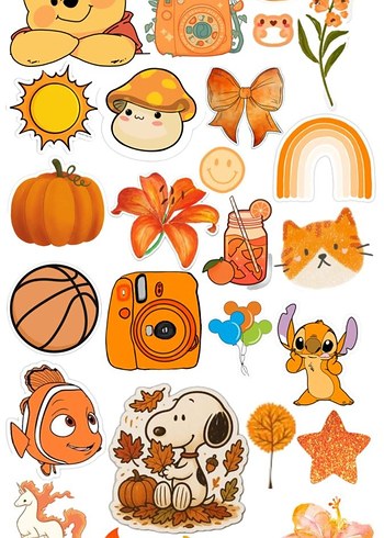 Sarı temalı Temalı Çıkartmalar (3 sayfa) - Görsel 2