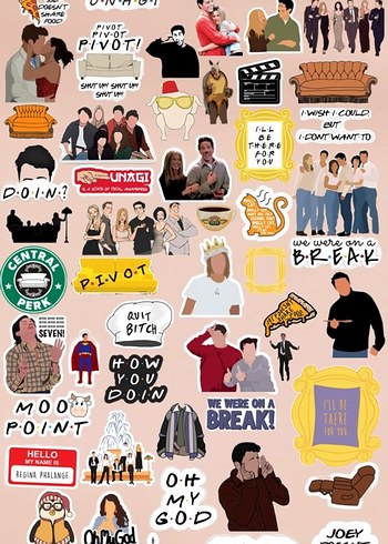 Friends sticker seti - Görsel 3