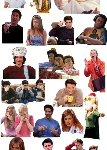 Friends sticker seti - Görsel 2