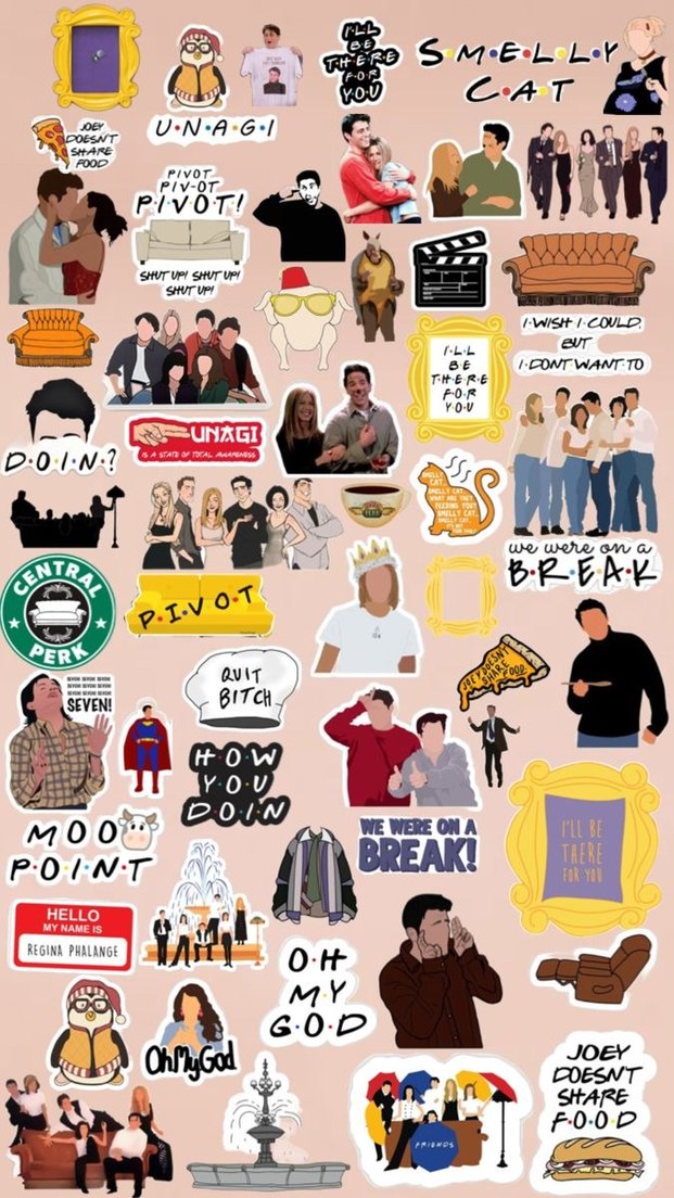 Friends sticker seti - Görsel 3