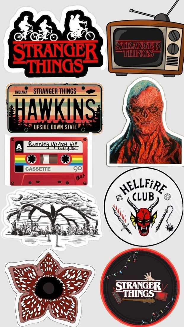 Stranger Things Temalı Çıkartma Seti 5'li - Görsel 4