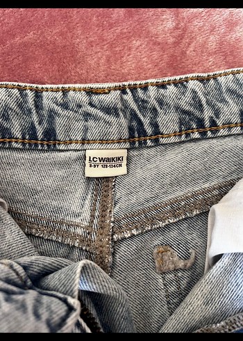 Gri Batik Desenli Bol Kesim Kadın Kot Pantolon - Görsel 3