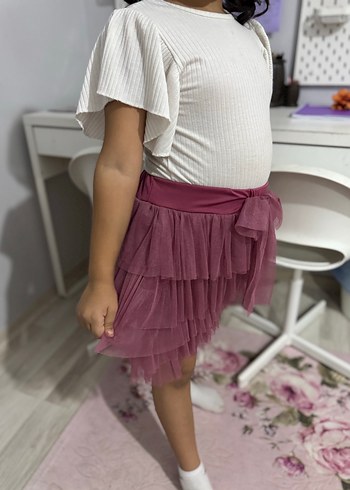 Diğer Kız Çocuk Pembe Fırfırlı Etek