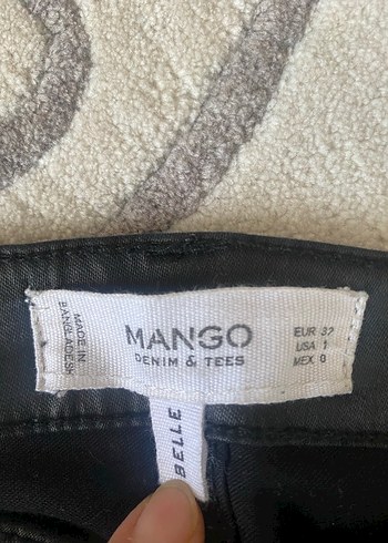 32 Beden siyah Renk Siyah Deri Görünümlü Parlak Kadın Jeans