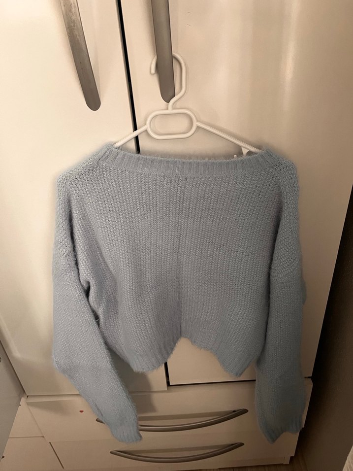 Bebek mavisi Kadın Kazak - Görsel 2