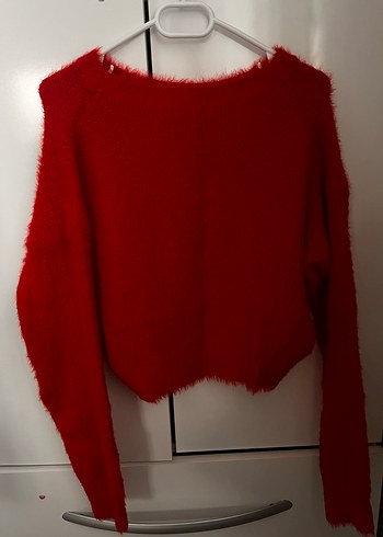 Kırmızı  Kadın Triko - Görsel 3