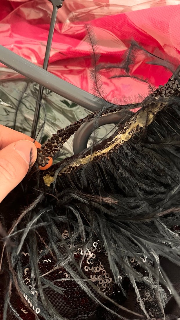 Siyah v yaka abiye elbise - Görsel 5