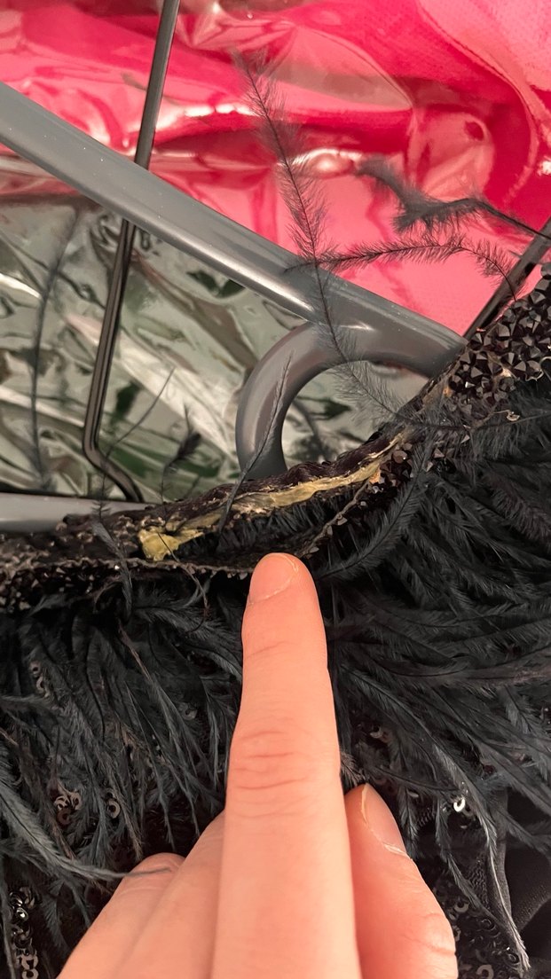 Siyah v yaka abiye elbise - Görsel 4