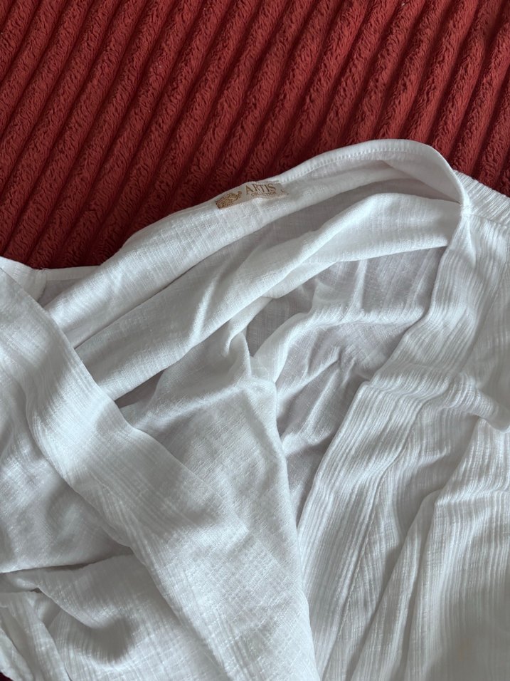 Beyaz V Yaka Uzun Kollu Hamile Pijama Takımı - Görsel 3