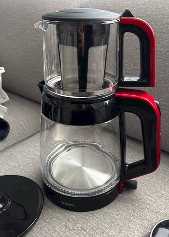 Karaca Kırmızı Cam Çay Makinesi - Görsel 2