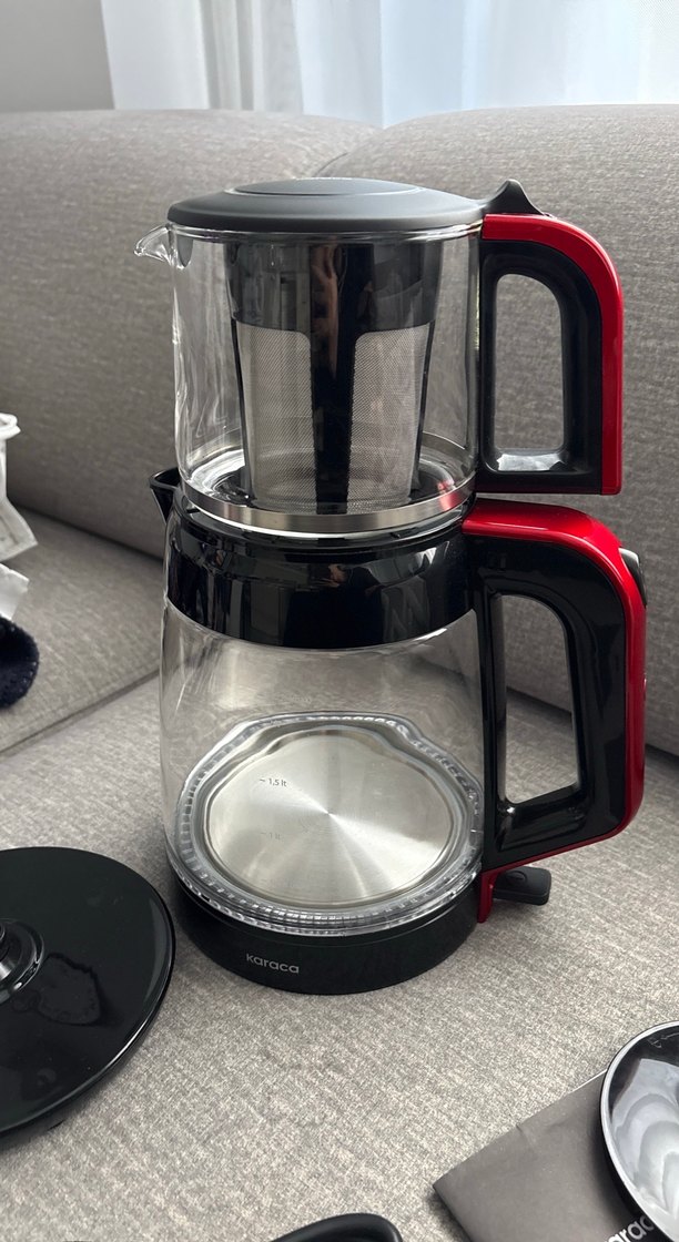 Karaca Kırmızı Cam Çay Makinesi - Görsel 2