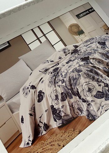 Gri Çiçek Desenli pike Takımı - Görsel 3