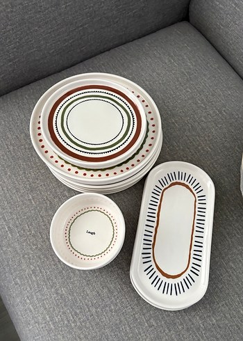 6 kişilik Desenli kahvaltı takımı - Görsel 2