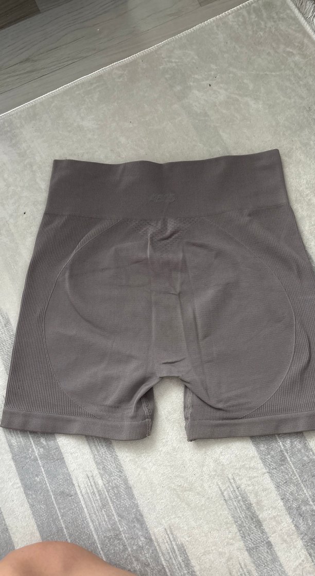 Büzgüsüz Gri Kadın Mini Tayt - Görsel 3