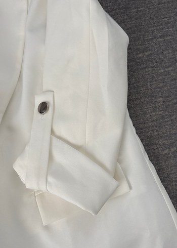 Ekru blezer ceket - Görsel 4