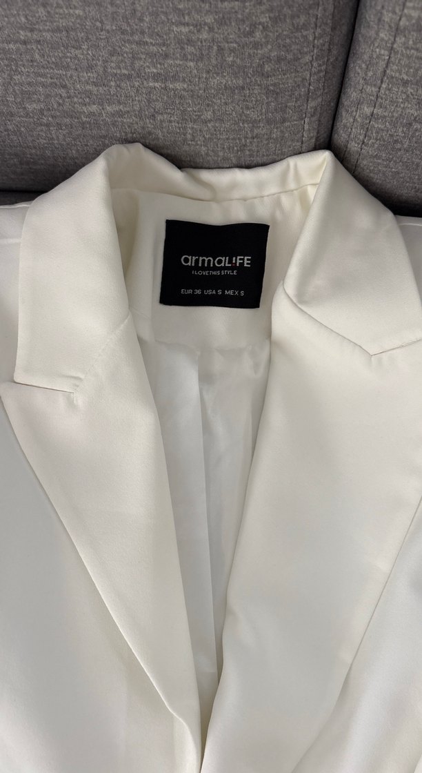 Ekru blezer ceket - Görsel 3