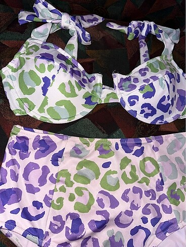 l Beden çeşitli Renk Leopar desenli bikini takımı